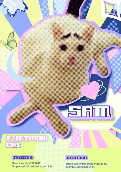Slam cat collage poster