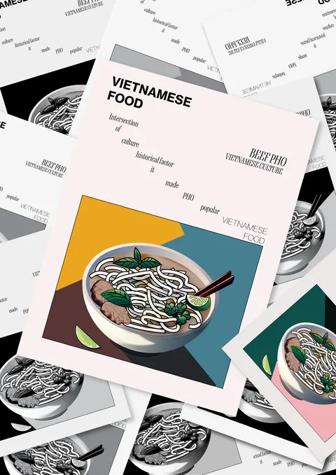 Vietnamese Food editorial layouts