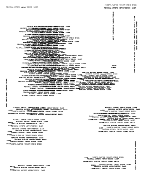 Dense experimental typographic composition