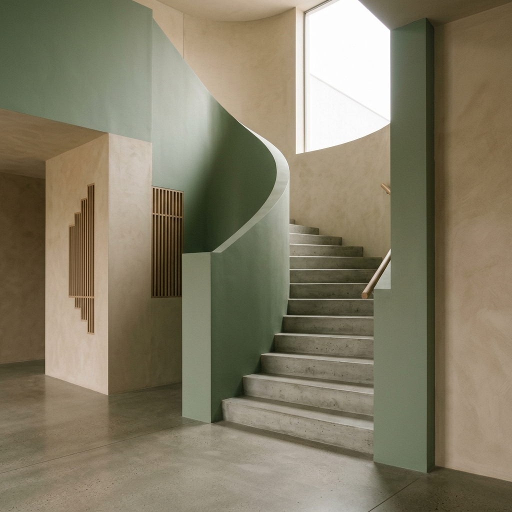 Architectural interior project with natural lighting