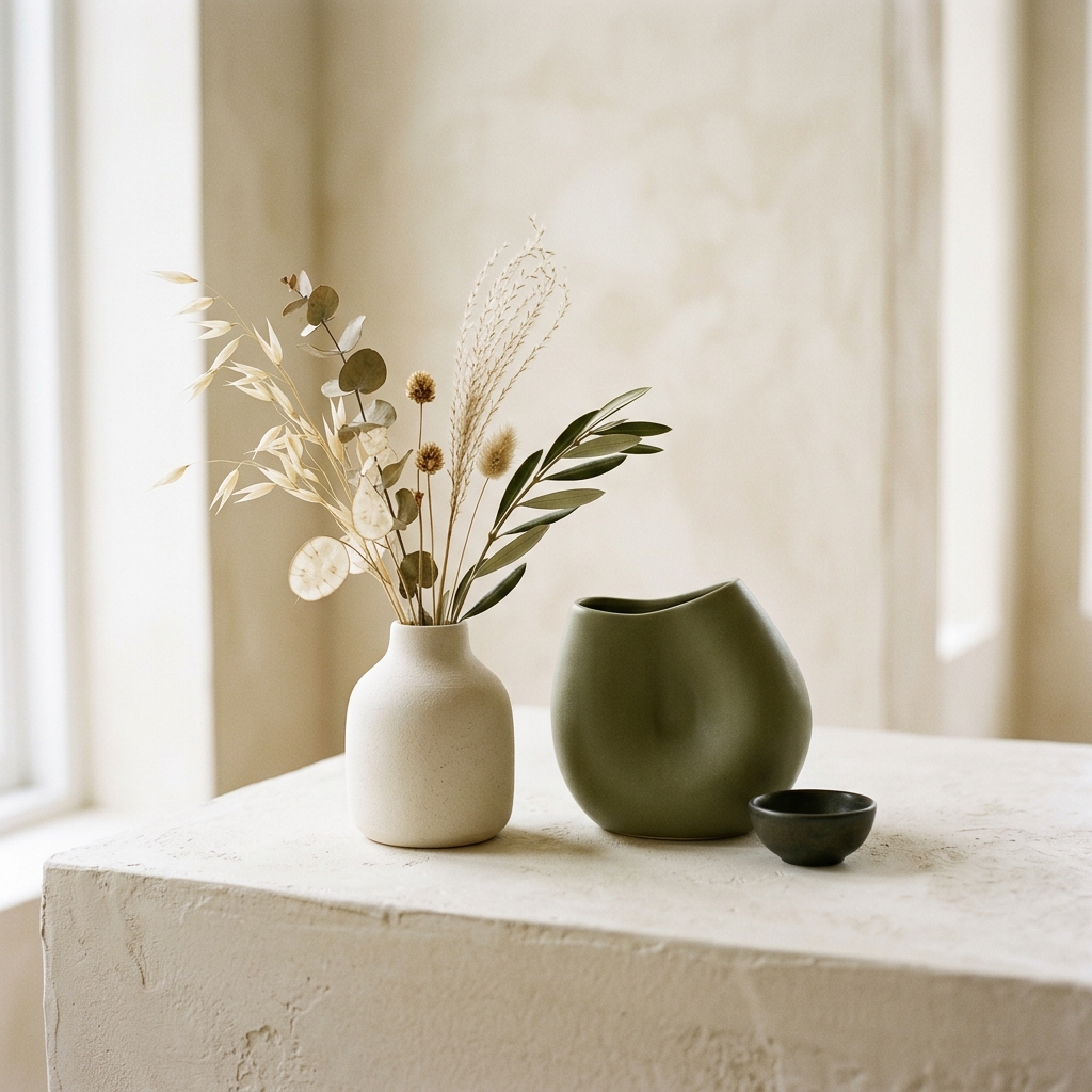 Botanical still life with dried flowers